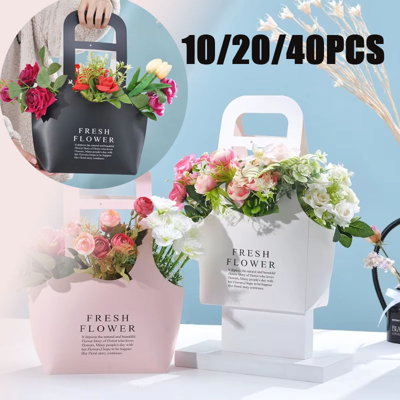 Flower Wrap Kraft - Paquete de 10-40 Bolsas de Papel