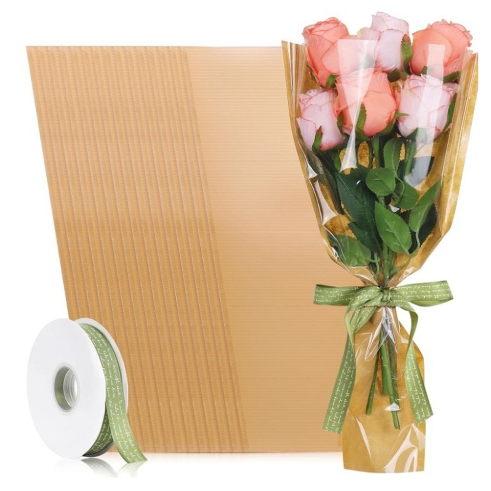 50 Bolsas de Papel Kraft para  - Flower Wrap Kraft reseña y precio